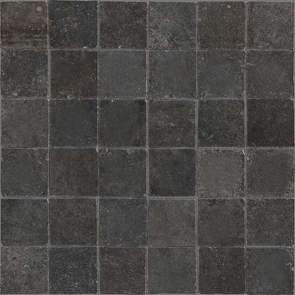 Мозаика Kronos Le Reverse Nuit Mosaics RS159, цвет чёрный, поверхность матовая, квадрат, 300x300