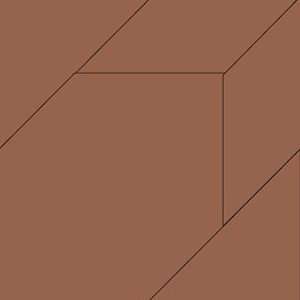 Керамогранит Mutina Tierras Brick Trio PUTM08, цвет коричневый, поверхность матовая, квадрат, 1200x1200
