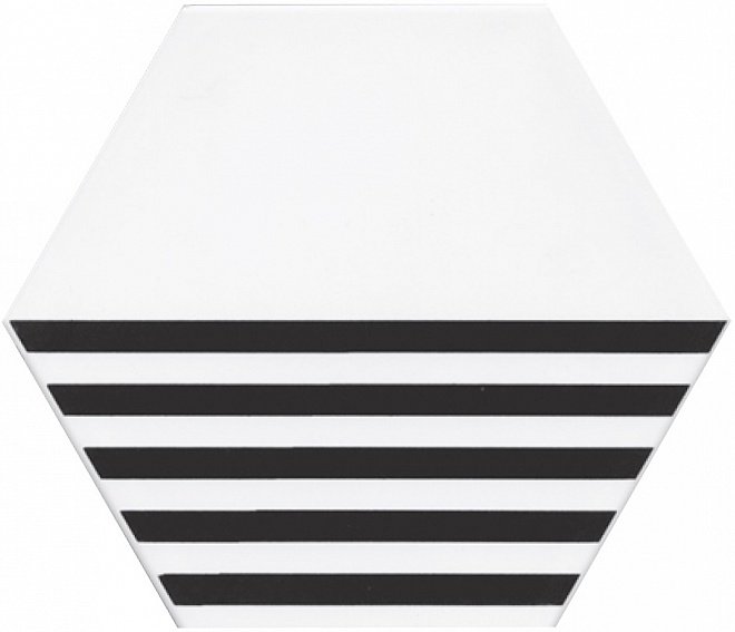 Декоративные элементы Kerama Marazzi Декор Буранелли NT\A199\SG2300, цвет чёрно-белый, поверхность матовая, шестиугольник, 200x231