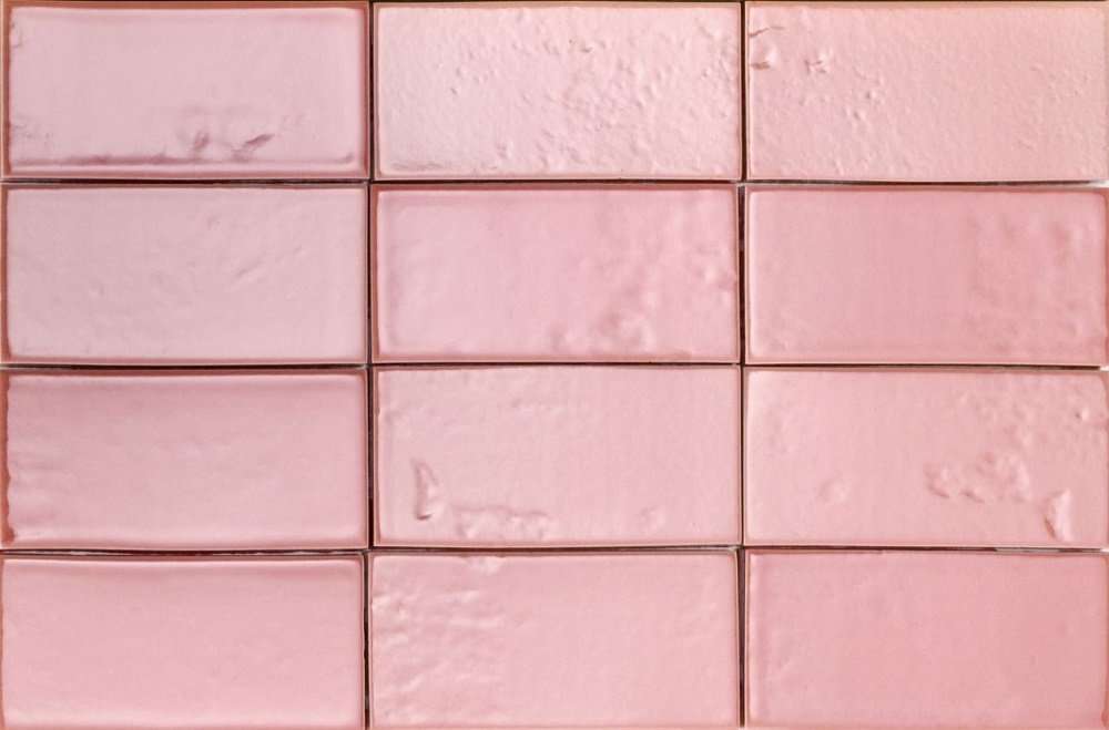 Керамическая плитка Sartoria Artigiana Rosa SAARBR02G, цвет розовый, поверхность глянцевая, прямоугольник, 55x110