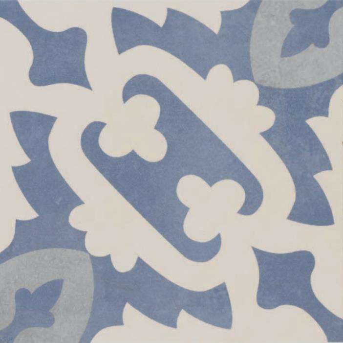 Керамогранит Pamesa Art Rodin, цвет голубой, поверхность матовая, квадрат, 223x223
