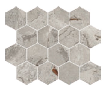 Мозаика Cerdomus Karnis Mosaico Esagona Grey Matt 97427, цвет серый, поверхность матовая, шестиугольник, 275x330