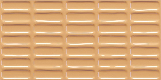 Керамическая плитка 41zero42 Superclassica Scw Waffle Mandarino 4101033, цвет оранжевый, поверхность глянцевая, прямоугольник, 125x250