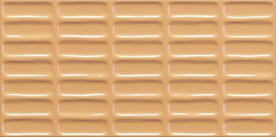 Керамическая плитка 41zero42 Superclassica Scw Waffle Mandarino 4101033, цвет оранжевый, поверхность глянцевая, прямоугольник, 125x250