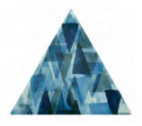 Декоративные элементы Petracers Triangolo Impressioni Azzurro, цвет голубой, поверхность глянцевая, квадрат, 170x170