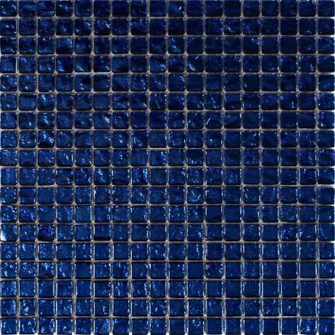 Мозаика Alma Mosaic Beauty BV12, цвет синий, поверхность глянцевая, квадрат, 295x295