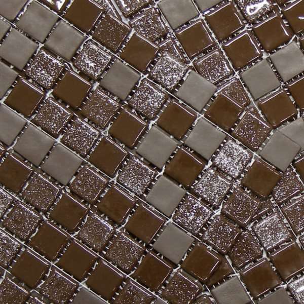 Мозаика Mosavit Moondance Toupe, цвет коричневый, поверхность глянцевая, квадрат, 316x316