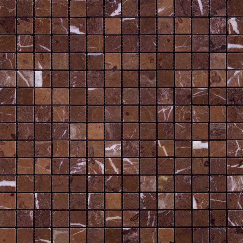 Мозаика Natural Mosaic Adriatica (2X2) M074-20P, цвет коричневый, поверхность полированная, квадрат, 305x305