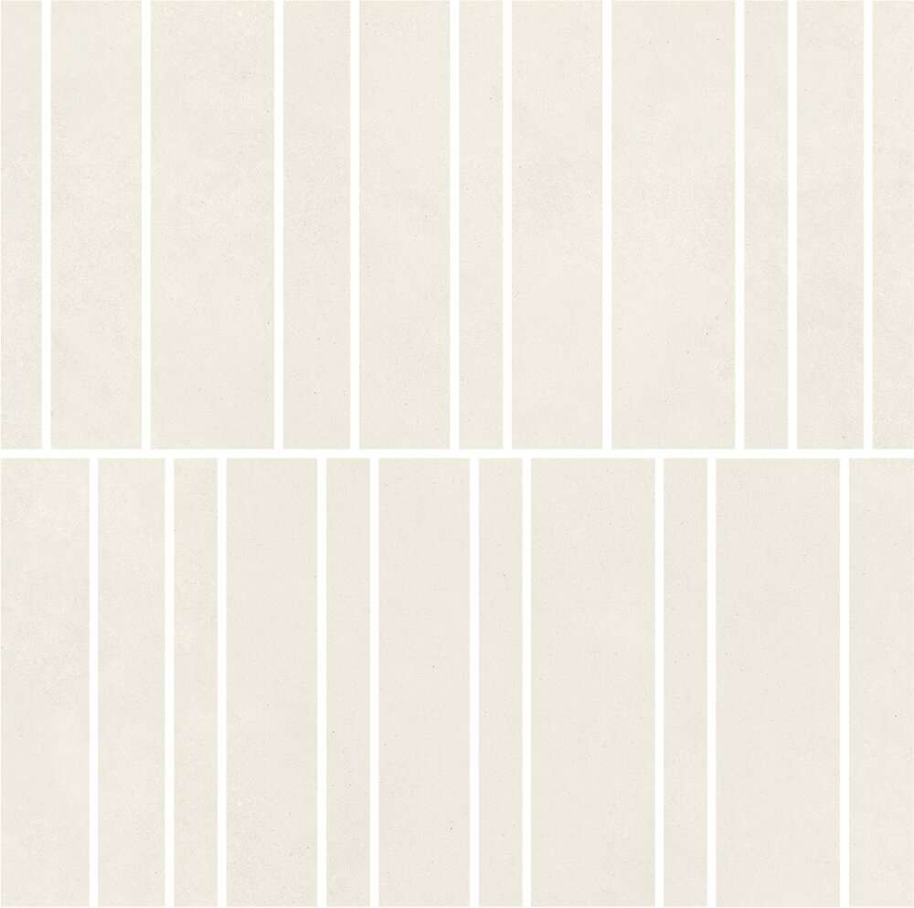 Мозаика Impronta Nuances Bianco Mos.Listelli NU01ML, цвет белый, поверхность матовая, прямоугольник, 300x300