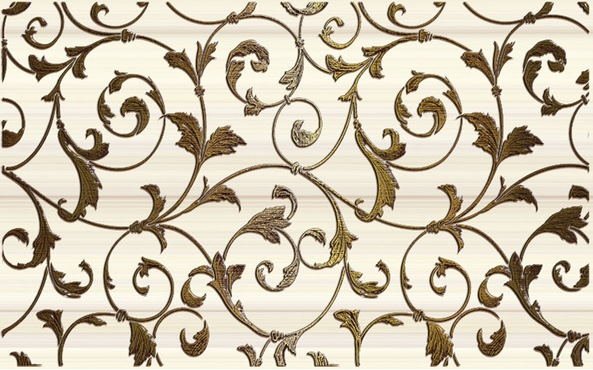 Декоративные элементы Нефрит керамика Кензо Арабески 04-01-1-09-03-21-185-0, цвет бежевый, поверхность глянцевая, арабеска, 400x250