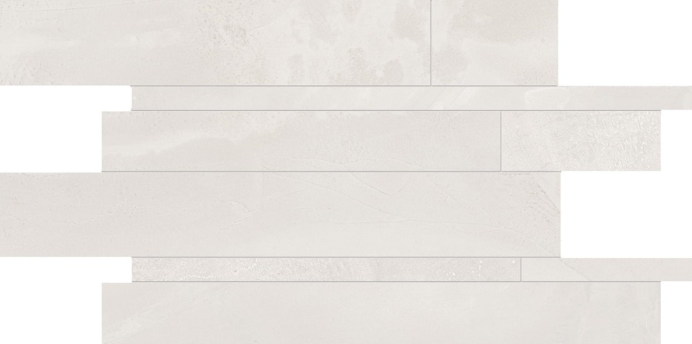 Мозаика Ergon Architect Resin Listelli Sfalsati Tokyo White Naturale E26J, цвет белый, поверхность натуральная, прямоугольник, 300x600
