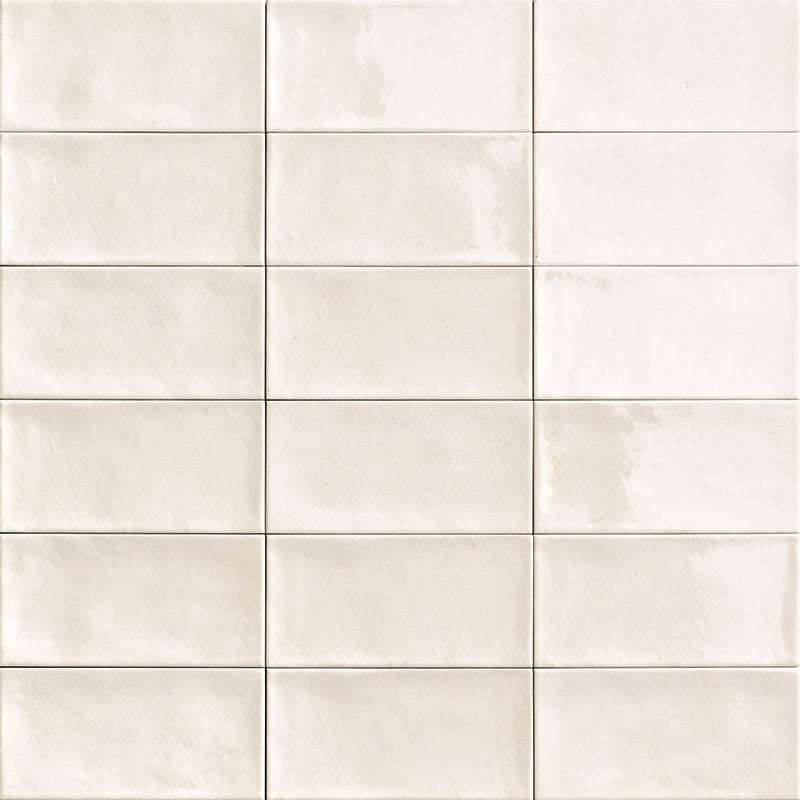 Керамическая плитка Mainzu Camden Bianco, цвет белый, поверхность глянцевая, прямоугольник, 100x200