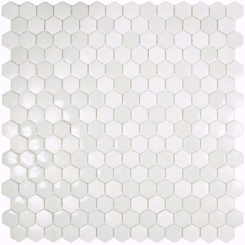 Мозаика Hisbalit Texturas 2,5 Hexagonal Sol Mix, цвет белый, поверхность глянцевая, шестиугольник, 333x333