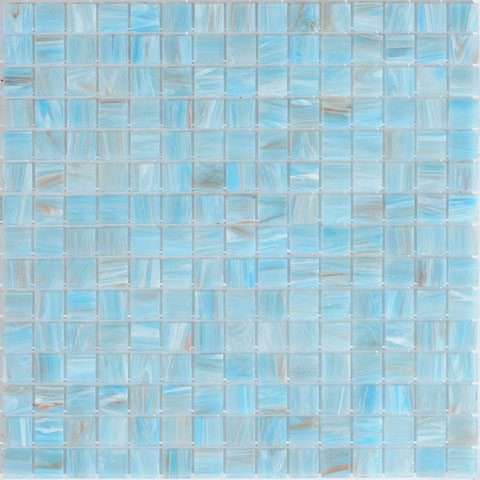Мозаика Alma Mosaic Stella STE117, цвет серый голубой, поверхность глянцевая, квадрат, 327x327