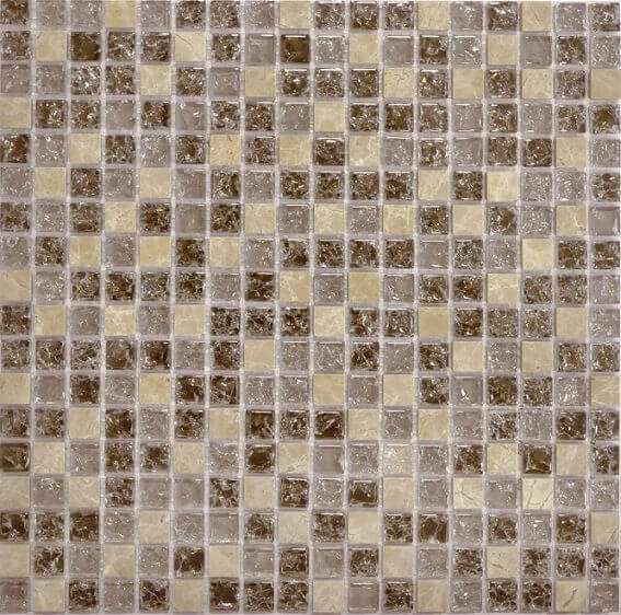 Мозаика Q-Stones QSG-013-15/8, цвет разноцветный, поверхность глянцевая, квадрат, 305x305