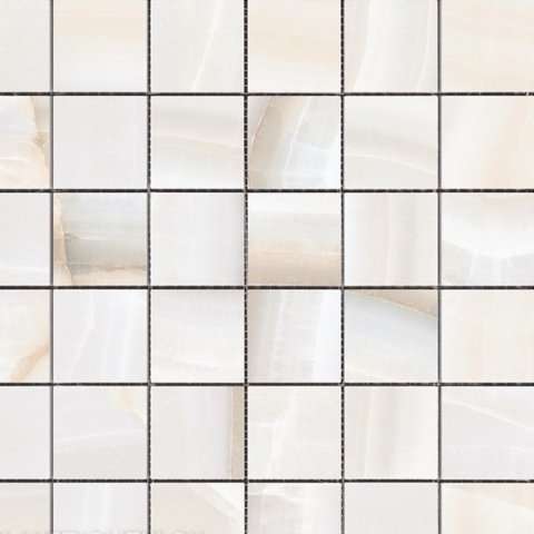 Мозаика Porcelanicos HDC Malla 30 Onix Caramel, цвет бежевый, поверхность полированная, квадрат, 300x300
