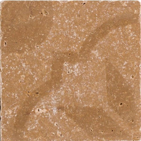 Декоративные элементы Stone4home Toscana Ornament №8, цвет коричневый, поверхность матовая, квадрат, 100x100