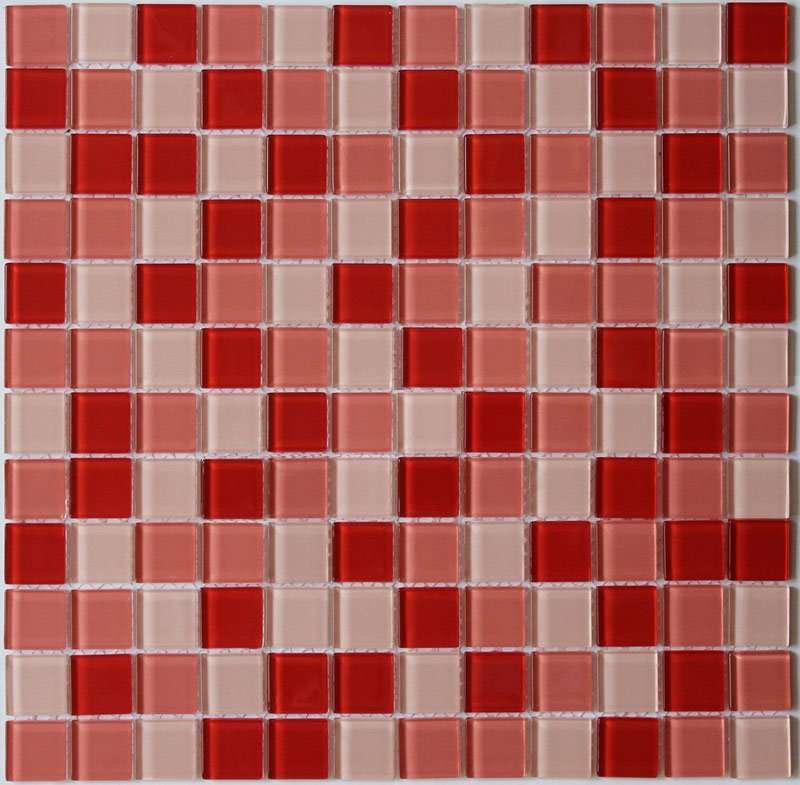 Мозаика NS Mosaic S-452, цвет красный, поверхность глянцевая, квадрат, 318x318
