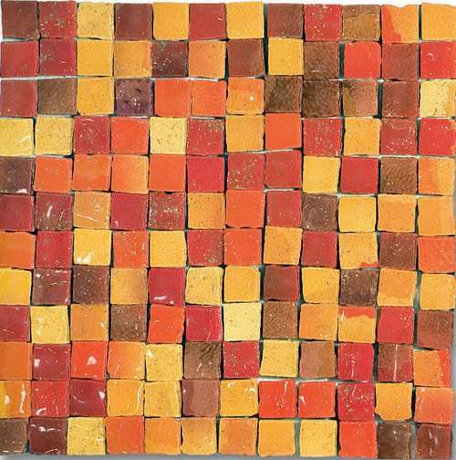 Мозаика Ker-av Luci di Venezia Mix caldo Regata (2,5X2,5) KER-L110, цвет оранжевый, поверхность глянцевая, квадрат, 300x300