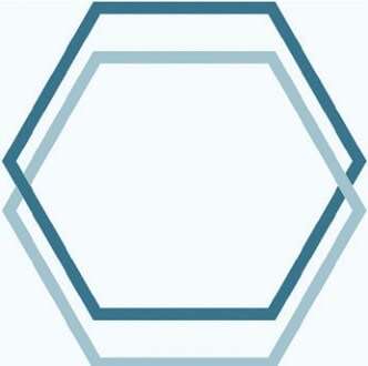 Керамогранит Heralgi Gio Hexagon Cold, цвет синий, поверхность матовая, шестиугольник, 200x200