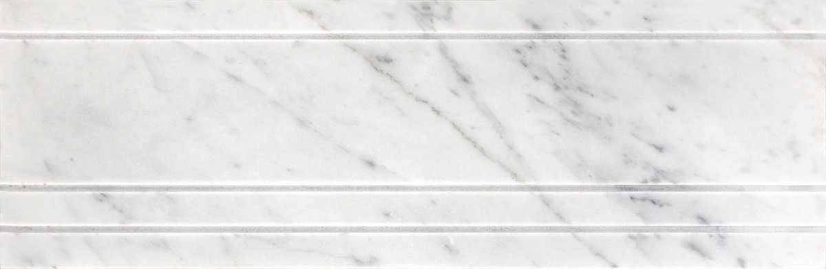Бордюры Natural Mosaic Бордюры Carrara B088-3, цвет белый, поверхность полированная, прямоугольник, 100x305