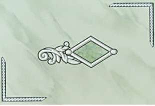 Декоративные элементы Piastrella Марго Зеленый Иней-М, цвет зелёный, поверхность глянцевая, прямоугольник, 200x300