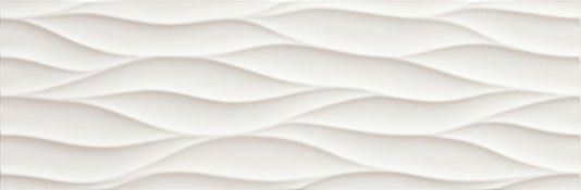 Керамическая плитка Fap Lumina Curve White Matt, цвет белый, поверхность 3d (объёмная), матовая, прямоугольник, 250x750