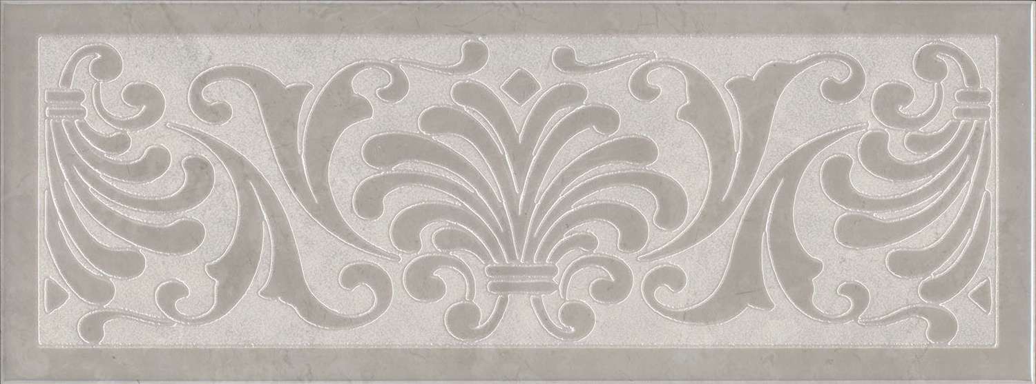 Декоративные элементы Kerama Marazzi Монсанту 1 серый светлый HGD\B499\15147, цвет серый, поверхность глянцевая, прямоугольник, 150x400