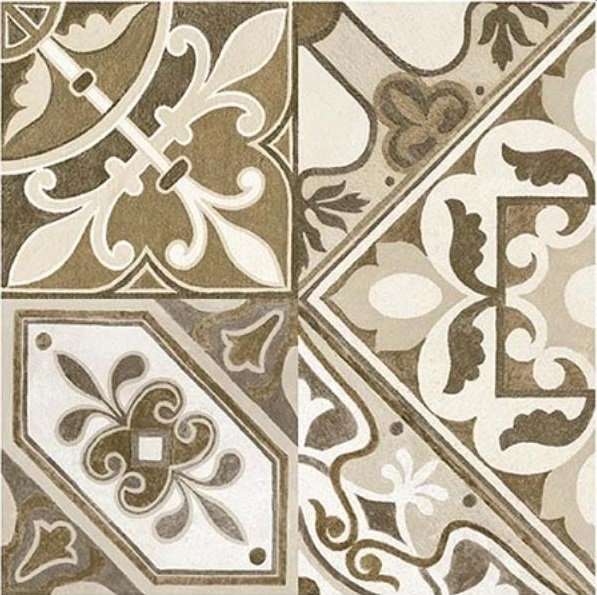 Декоративные элементы Argenta Camargue Decor Warm, цвет бежевый, поверхность матовая, квадрат, 333x333