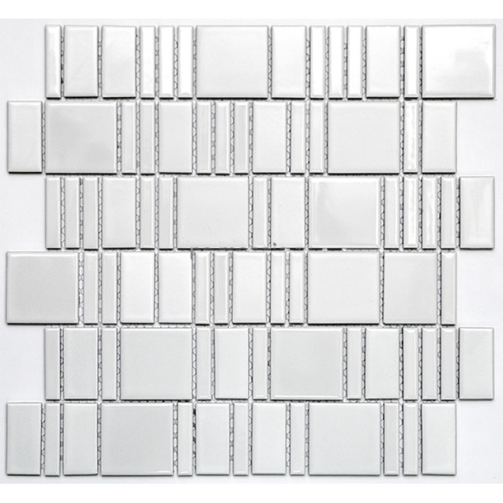 Мозаика NS Mosaic PS2348-11, цвет белый, поверхность матовая, квадрат, 300x300