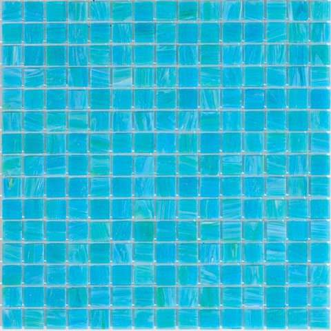 Мозаика Alma Mosaic Stella STM248, цвет голубой, поверхность глянцевая, квадрат, 327x327