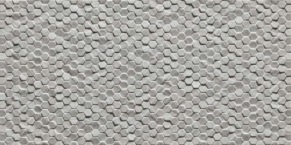 Керамогранит Piemme Geostone Esagonetta Grigio Ret. 63610, цвет серый, поверхность матовая, прямоугольник, 300x600