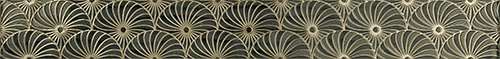 Бордюры Mapisa Royal Suite Cenefa Decore Sunflower Black, цвет чёрный, поверхность глянцевая, прямоугольник, 65x504