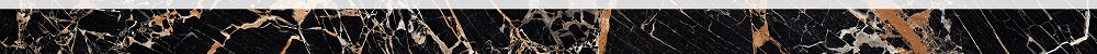 Бордюры Versace Maximvs Battiscopa Black & Gold GML67554, цвет чёрный, поверхность лаппатированная, прямоугольник, 55x1200