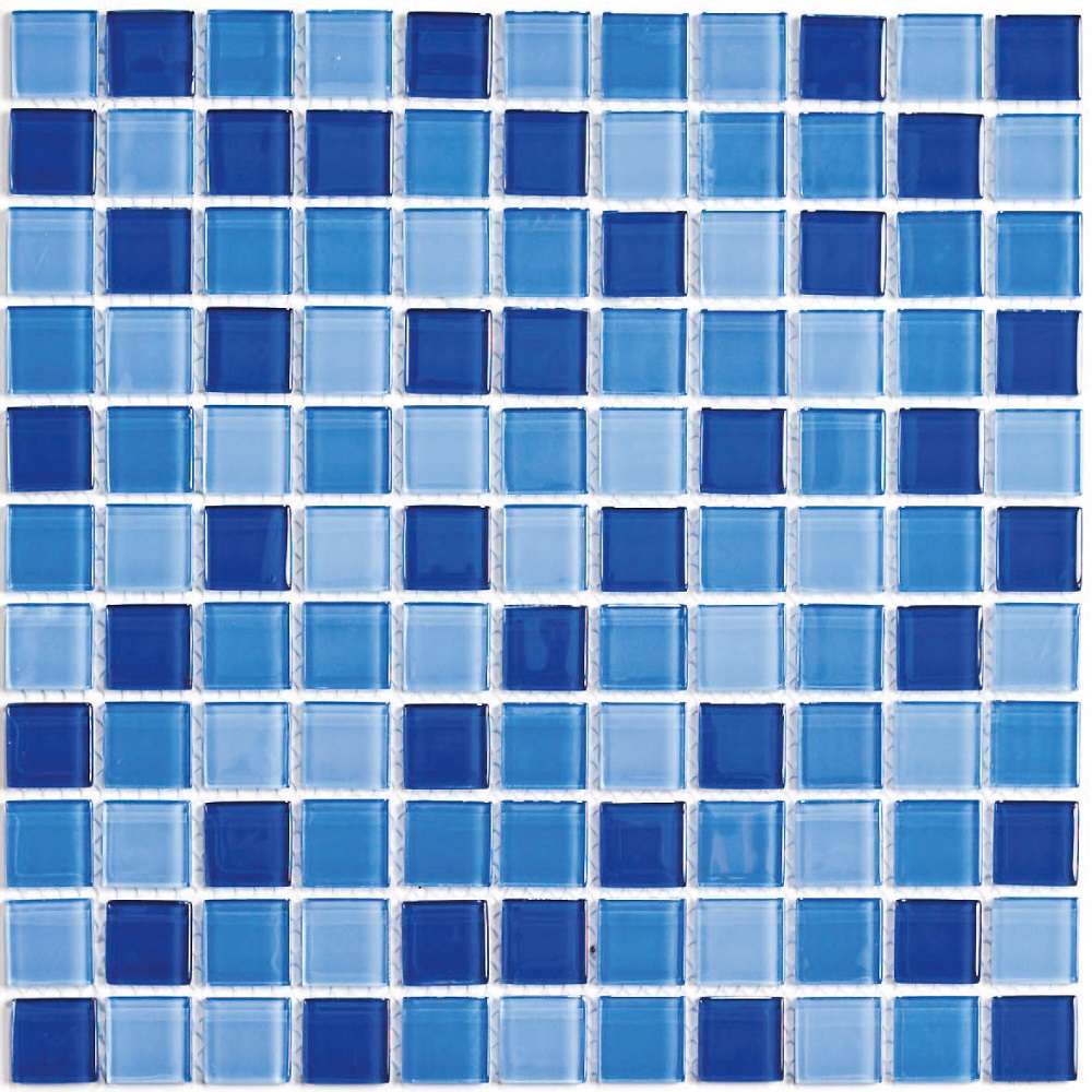 Мозаика Bonaparte Bonaparte Blue Wave-1, цвет голубой, поверхность глянцевая, квадрат, 300x300