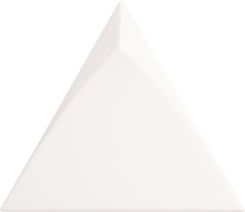Керамическая плитка Equipe Magical 3 Tirol White 24452, цвет белый, поверхность глянцевая 3d (объёмная), треугольник, 108x124