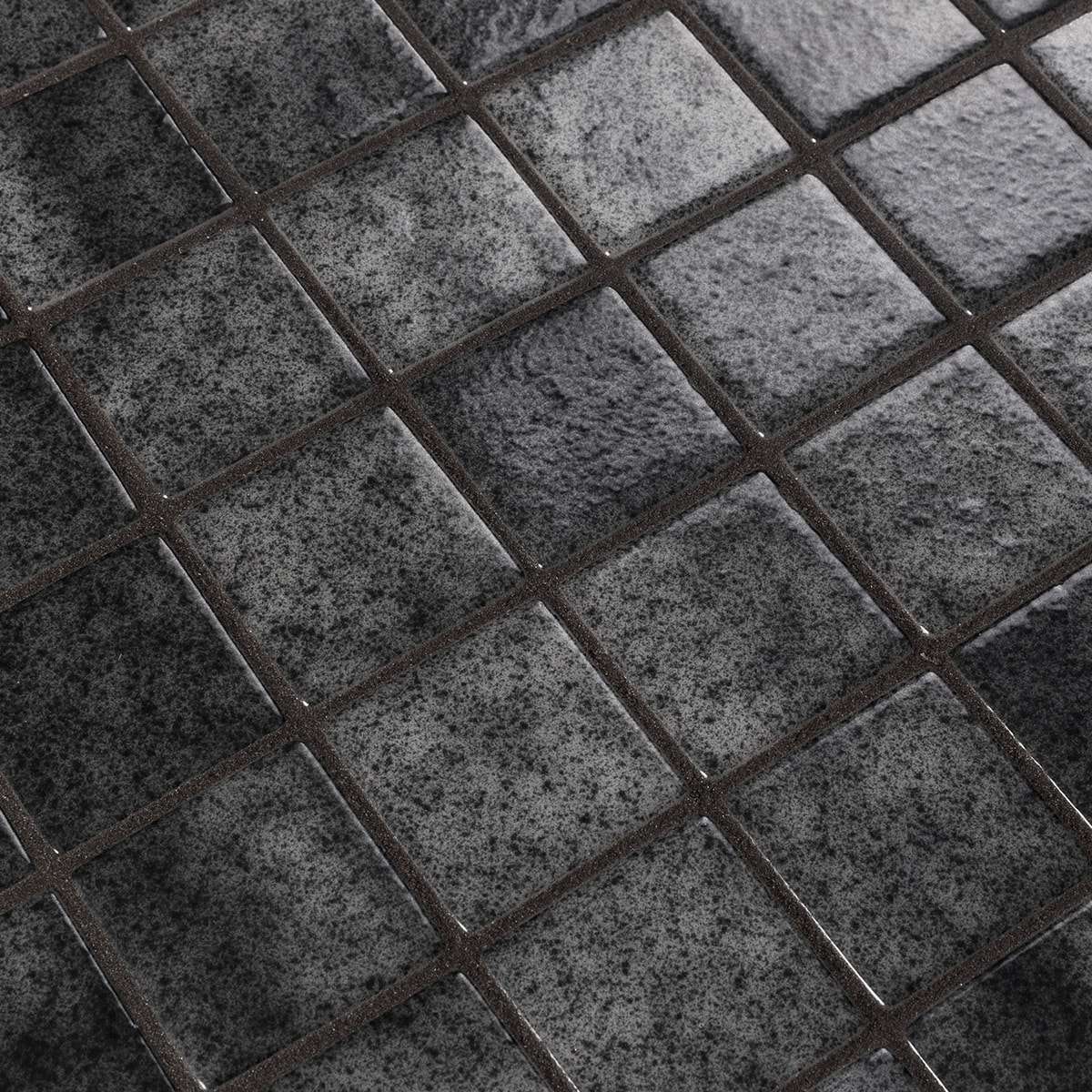 Мозаика Ezarri Antislip 5016 - B, цвет чёрный, поверхность матовая, квадрат, 365x365