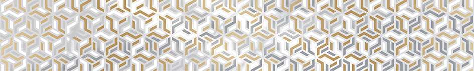 Бордюры Axima Виченца Бордюр G, цвет белый бежевый, поверхность глянцевая, прямоугольник, 60x400