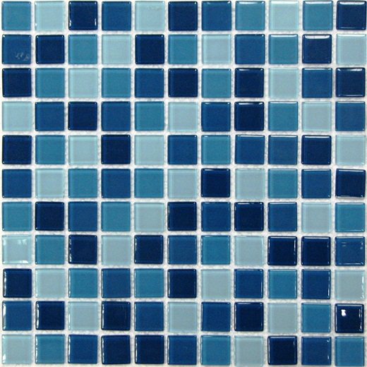 Мозаика Bonaparte Bonaparte Sea Wave-1, цвет синий, поверхность глянцевая, квадрат, 300x300