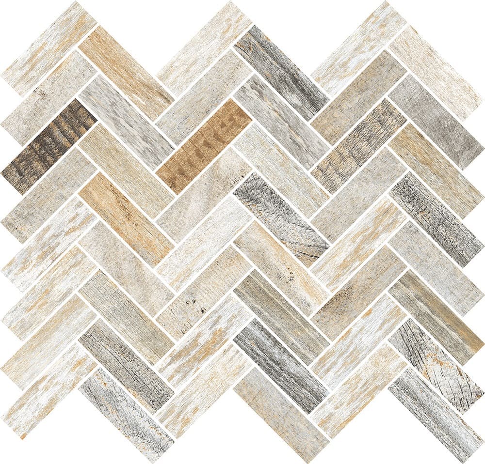 Мозаика RHS Rondine Inwood Sky Mosaico Spina J87204, цвет серый бежевый, поверхность матовая, квадрат, 285x320