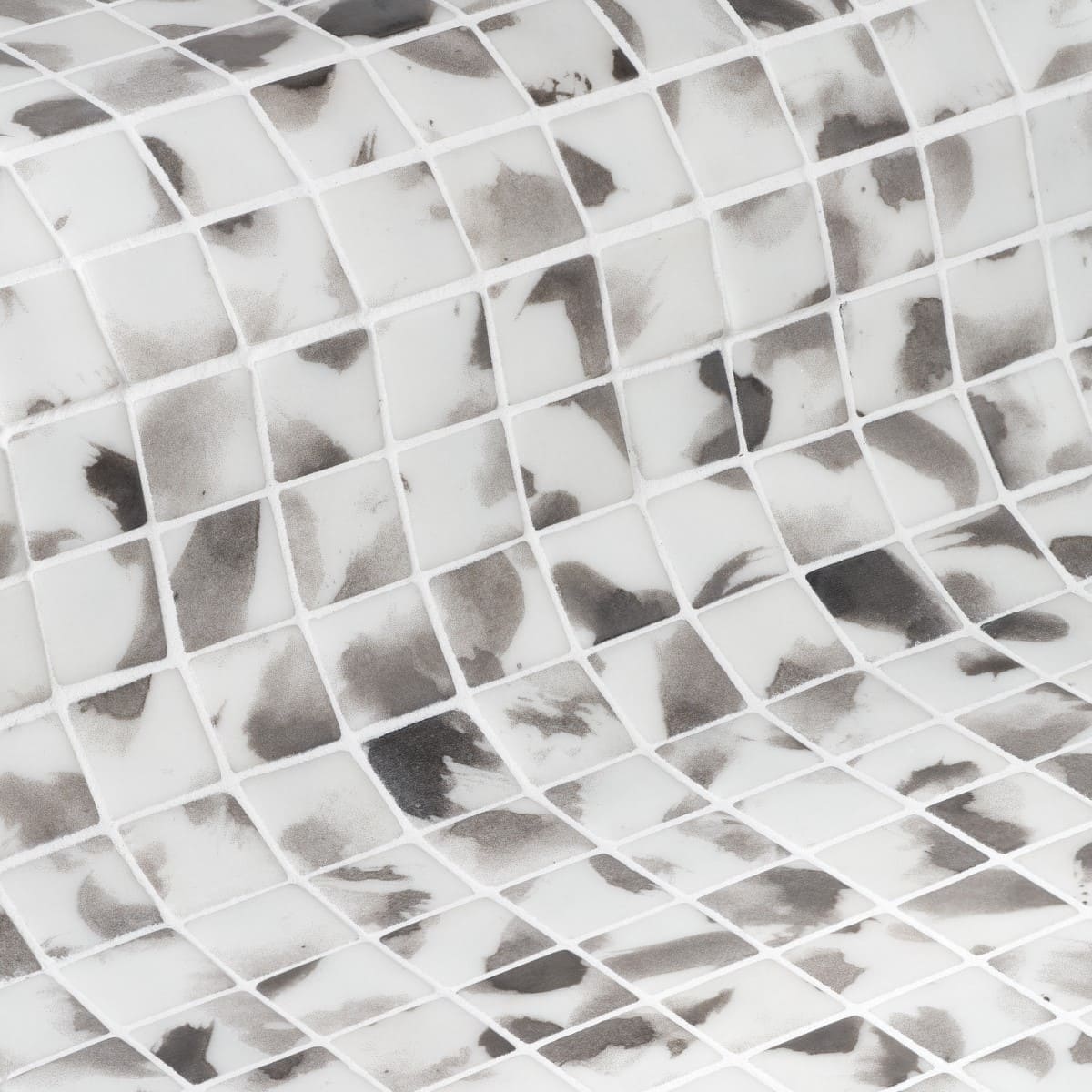 Мозаика Ezarri Aquarelle Shades, цвет белый серый, поверхность матовая рельефная, прямоугольник, 313x495