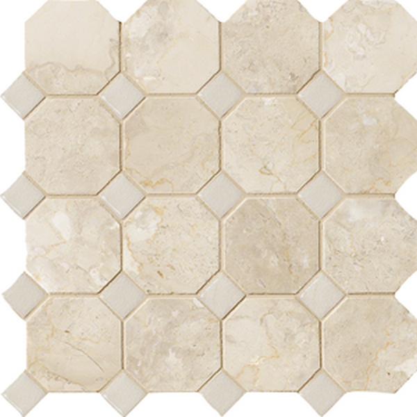 Мозаика Vallelunga Rialto White Ottagon G91423, цвет белый, поверхность матовая, квадрат, 300x300