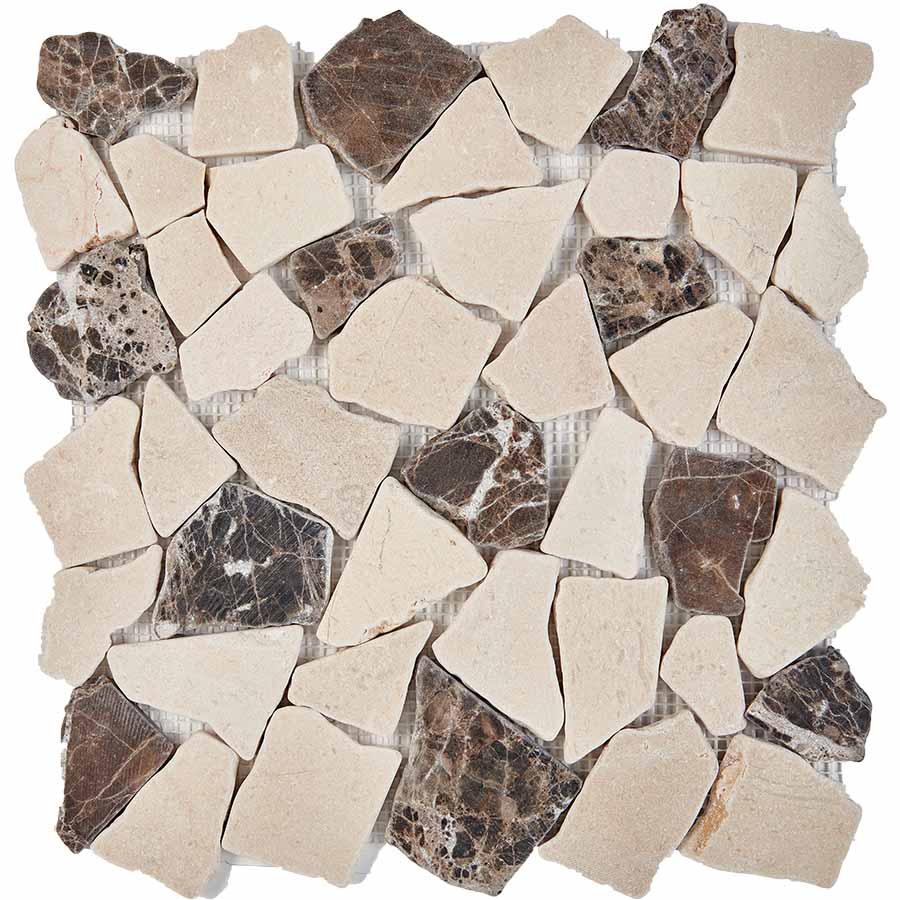 Мозаика Pixel Mosaic PIX262 Мрамор, цвет бежевый, поверхность матовая, квадрат, 305x305