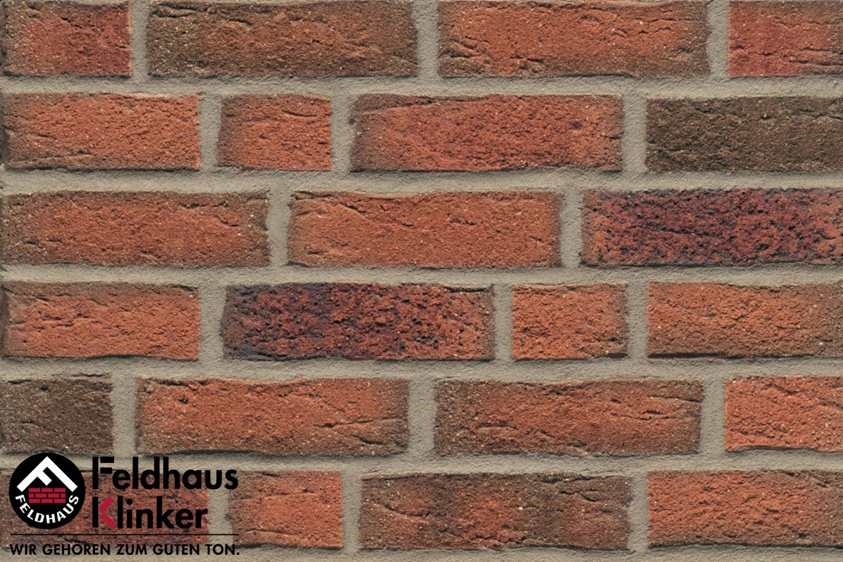 Клинкер Feldhaus Klinker Sintra Terracotta Linguro R687WF17, цвет терракотовый, поверхность матовая, под кирпич, 52x210