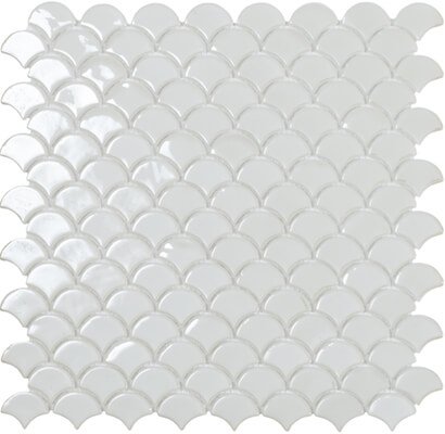 Мозаика Vidrepur Soul № 6000, цвет белый, поверхность глянцевая, прямоугольник, 307x317