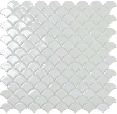 Мозаика Vidrepur Soul № 6000, цвет белый, поверхность глянцевая, прямоугольник, 307x317