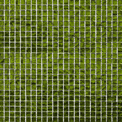 Мозаика Art & Natura Murano Specchio 14 15mm, цвет зелёный, поверхность глянцевая, квадрат, 300x300