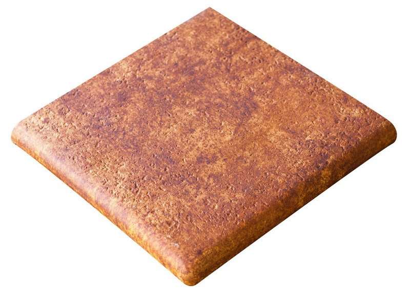Ступени Gres de Aragon Jasper Esquina Marron, цвет коричневый, поверхность матовая, квадрат с капиносом, 330x330