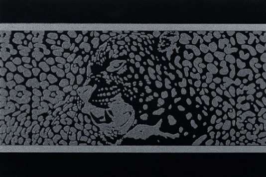 Бордюры Petracers Gran Gala Listello Leopardo B Nero, цвет чёрный, поверхность глянцевая, прямоугольник, 210x315