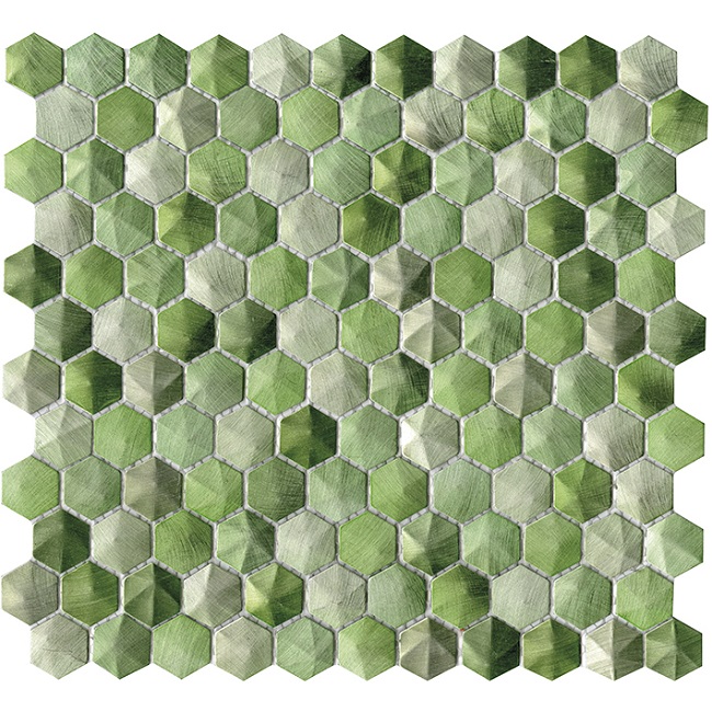 Мозаика L'Antic Colonial Colors Aluminium Forest L241714841, цвет зелёный, поверхность матовая, прямоугольник, 285x305